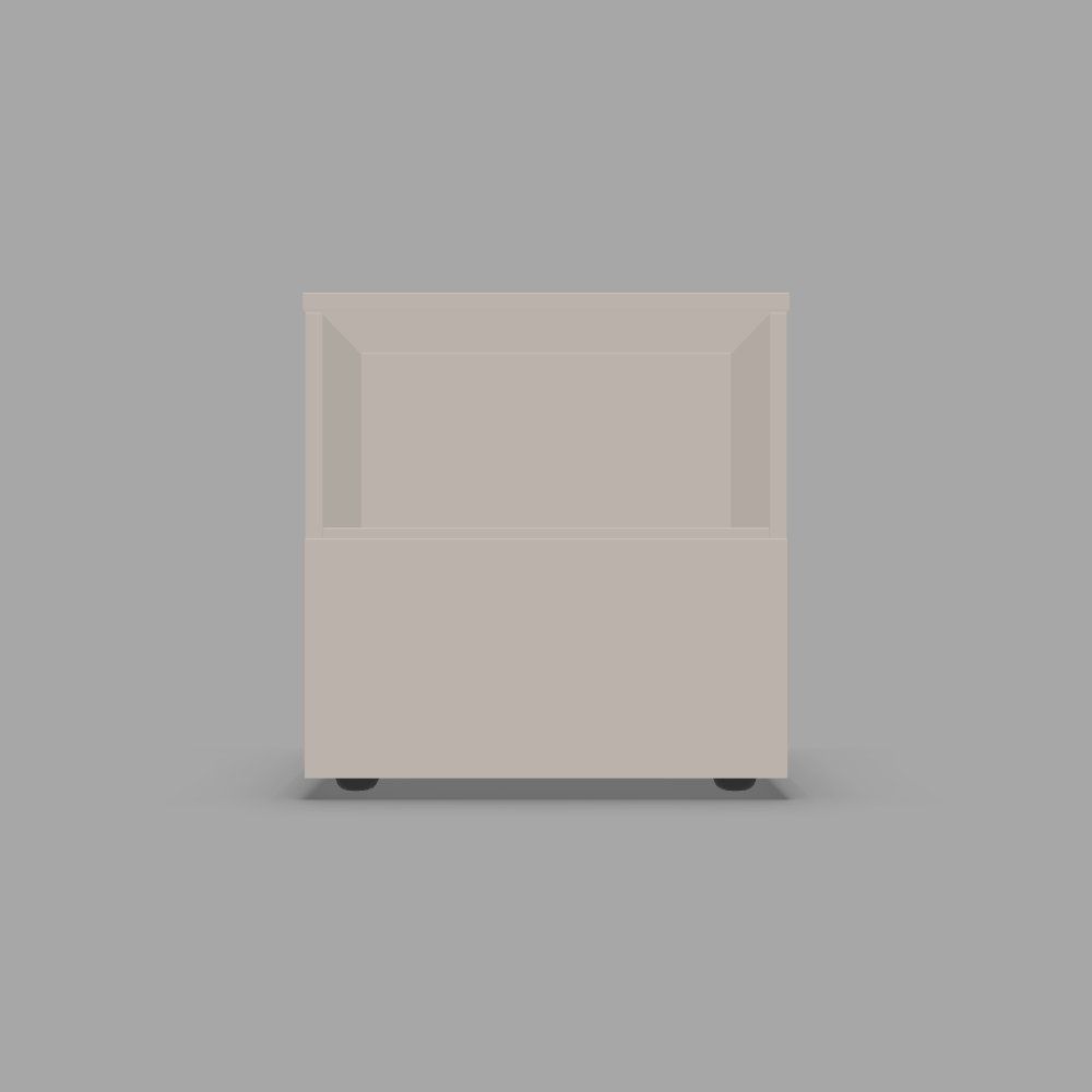 Noptieră cu un sertar, configurabilă, front din MDF vopsit riflat 3