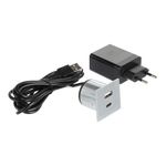 ASA Plastici Versapick, Punct de încărcare - pătrat USB A + USB C, corp metalic, inox 1
