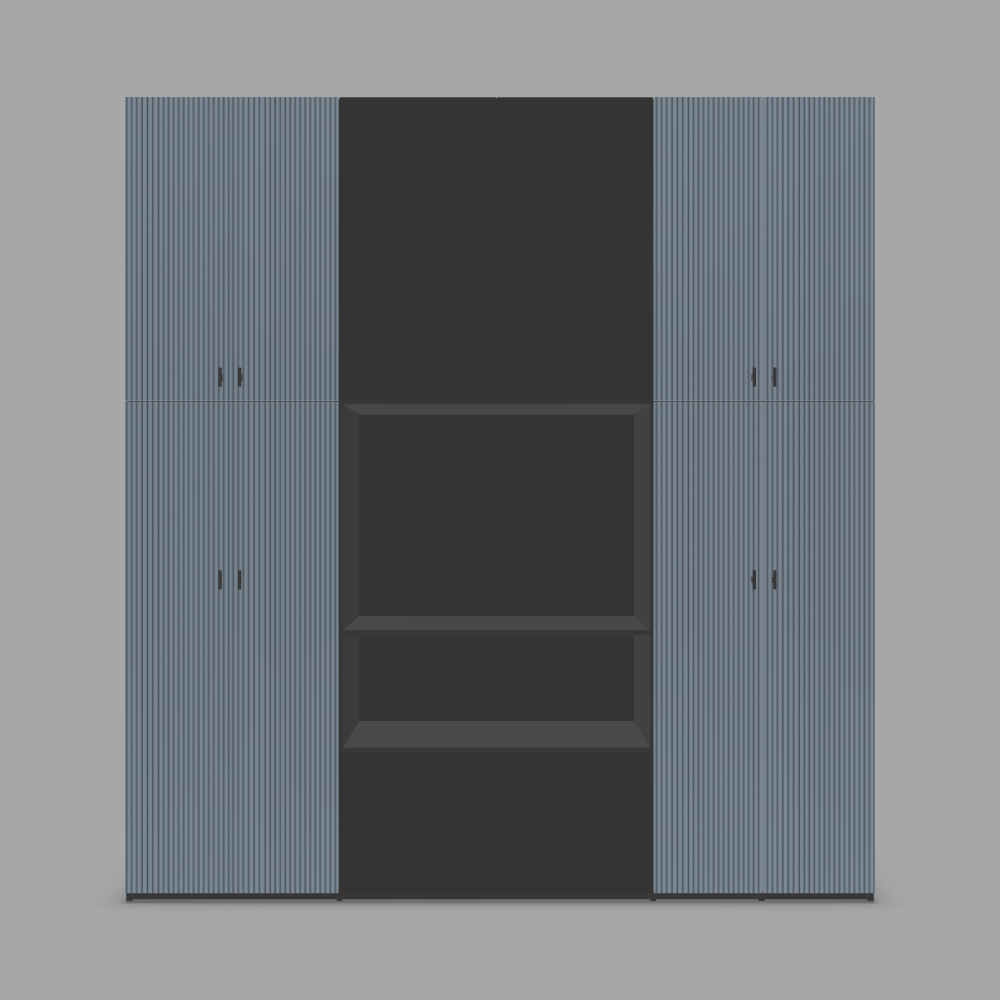 DRESSING CONFIGURABIL CU ZONA TV DIN LAMINAT SI MDF VOPSIT  3