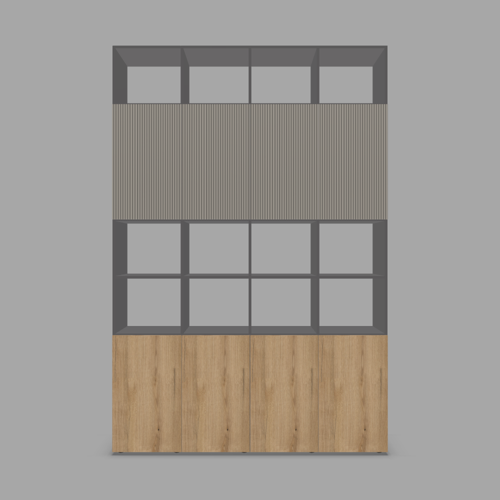 Separator de cameră cu uși lemn și MDF Vopsit 3