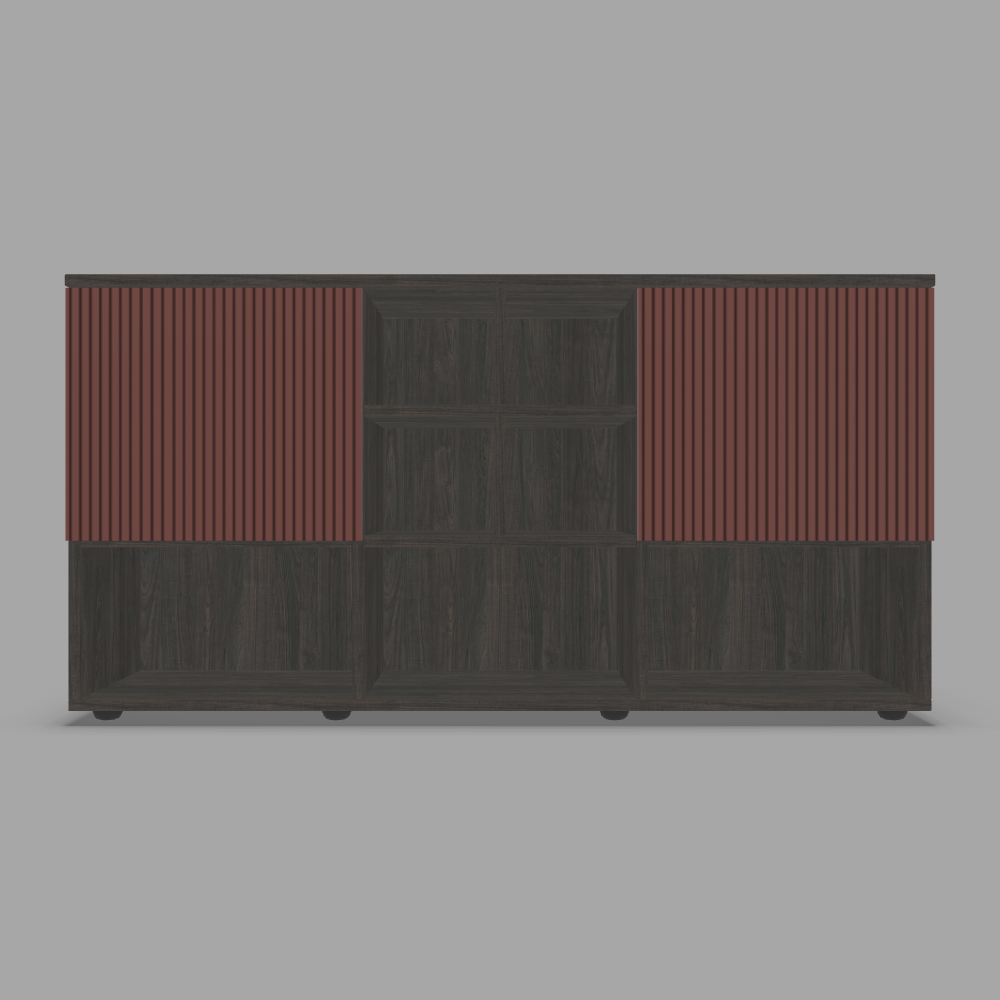 Comodă configurabilă cu o ușă și un sertar din MDF vopsit riflat 3