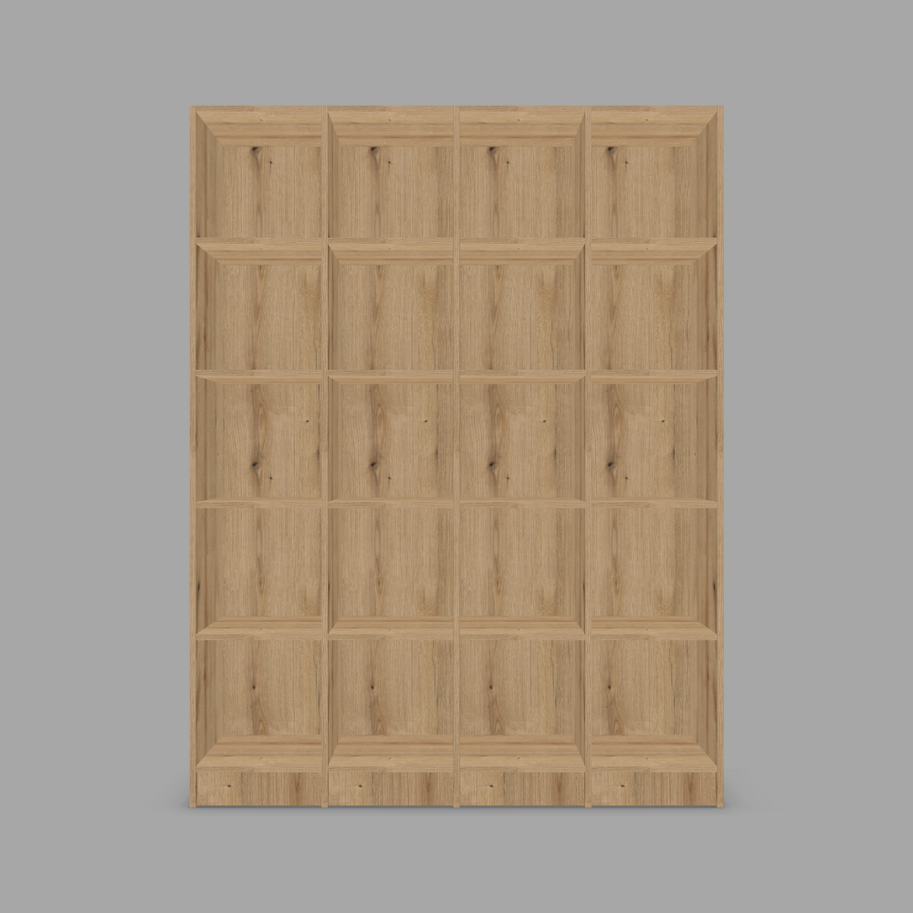 Bibliotecă configurabilă cu rafturi deschise pentru depozitare 3