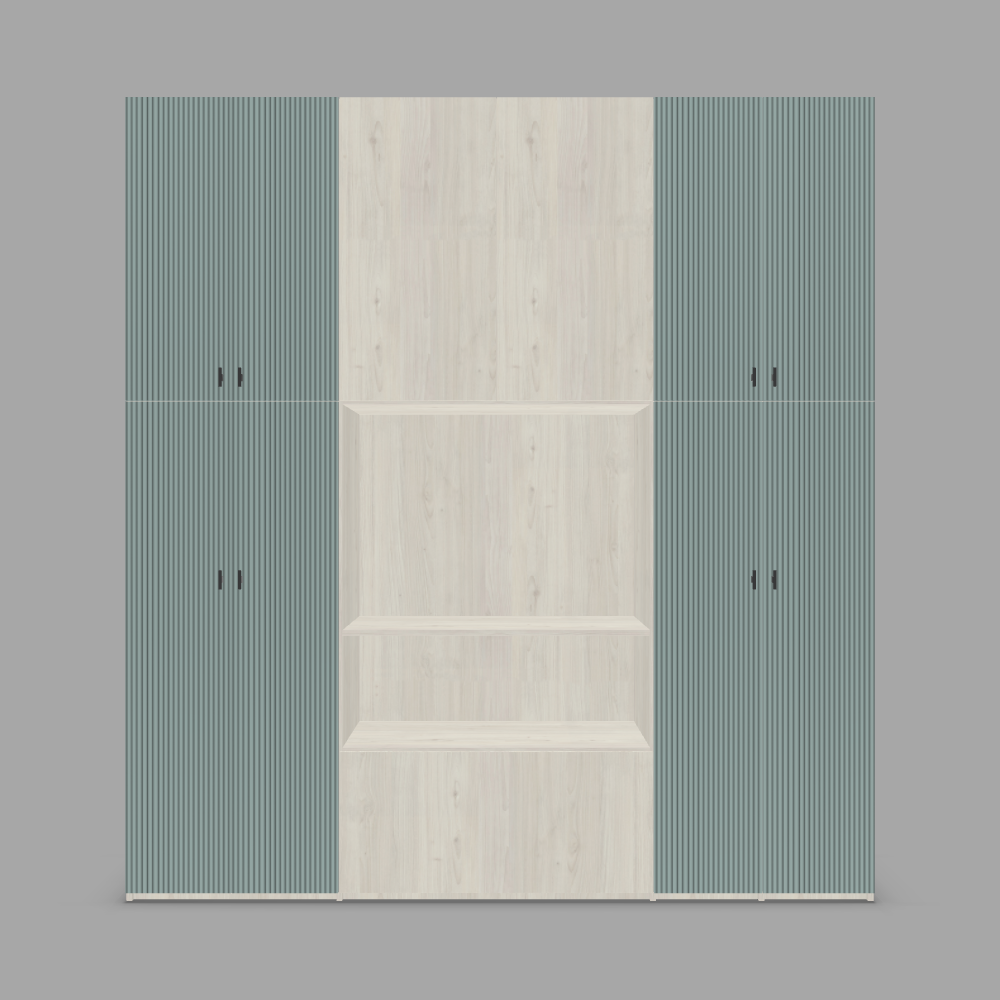 DRESSING CONFIGURABIL CU ZONA TV DIN LAMINAT SI MDF VOPSIT  3