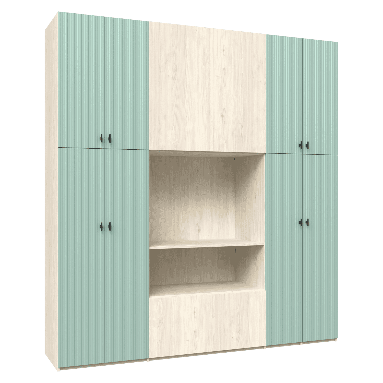 DRESSING CONFIGURABIL CU ZONA TV DIN LAMINAT SI MDF VOPSIT  2