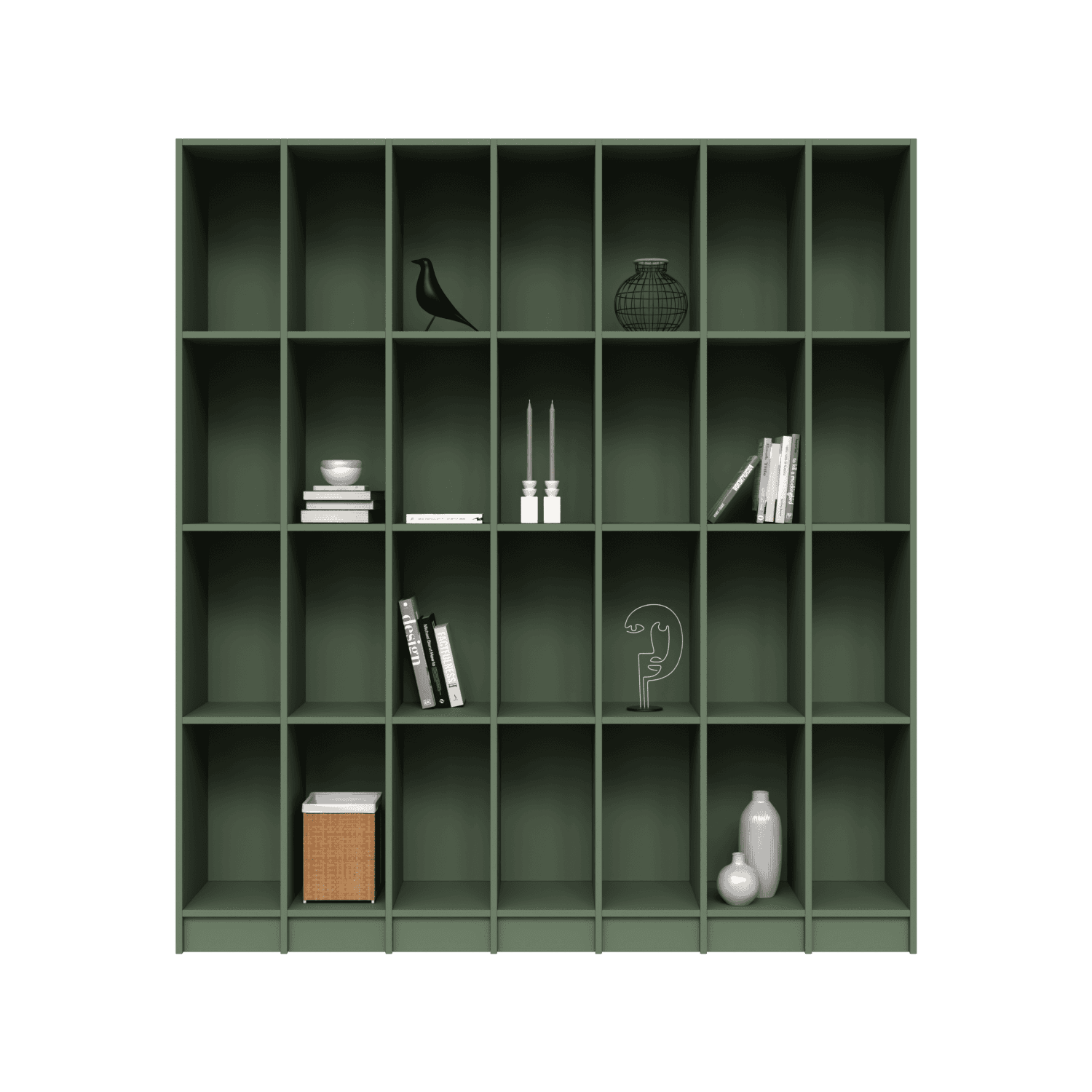 Bibliotecă pentru cărți configurabilă cu 7 coloane