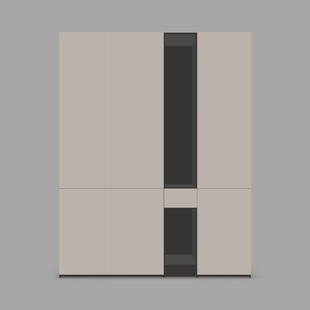 Dulap configurabil din laminat cu usi,sertar si gol  3