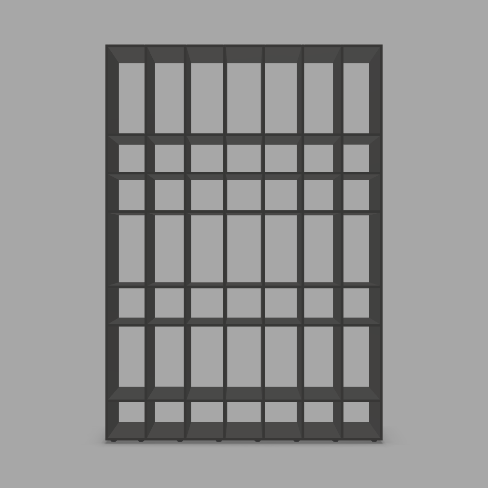 Separator de cameră înalt Negru 3