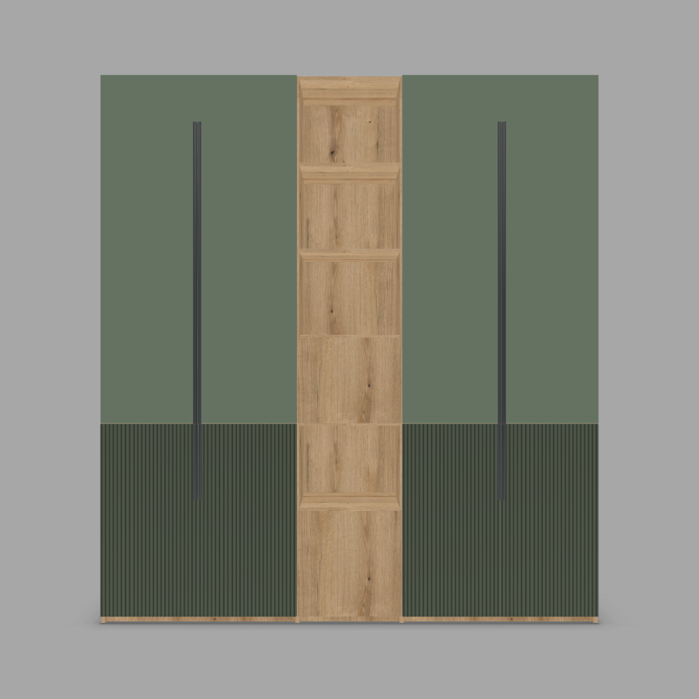 Dulap configurabil depozitare cu usi si rafturi deschise 3