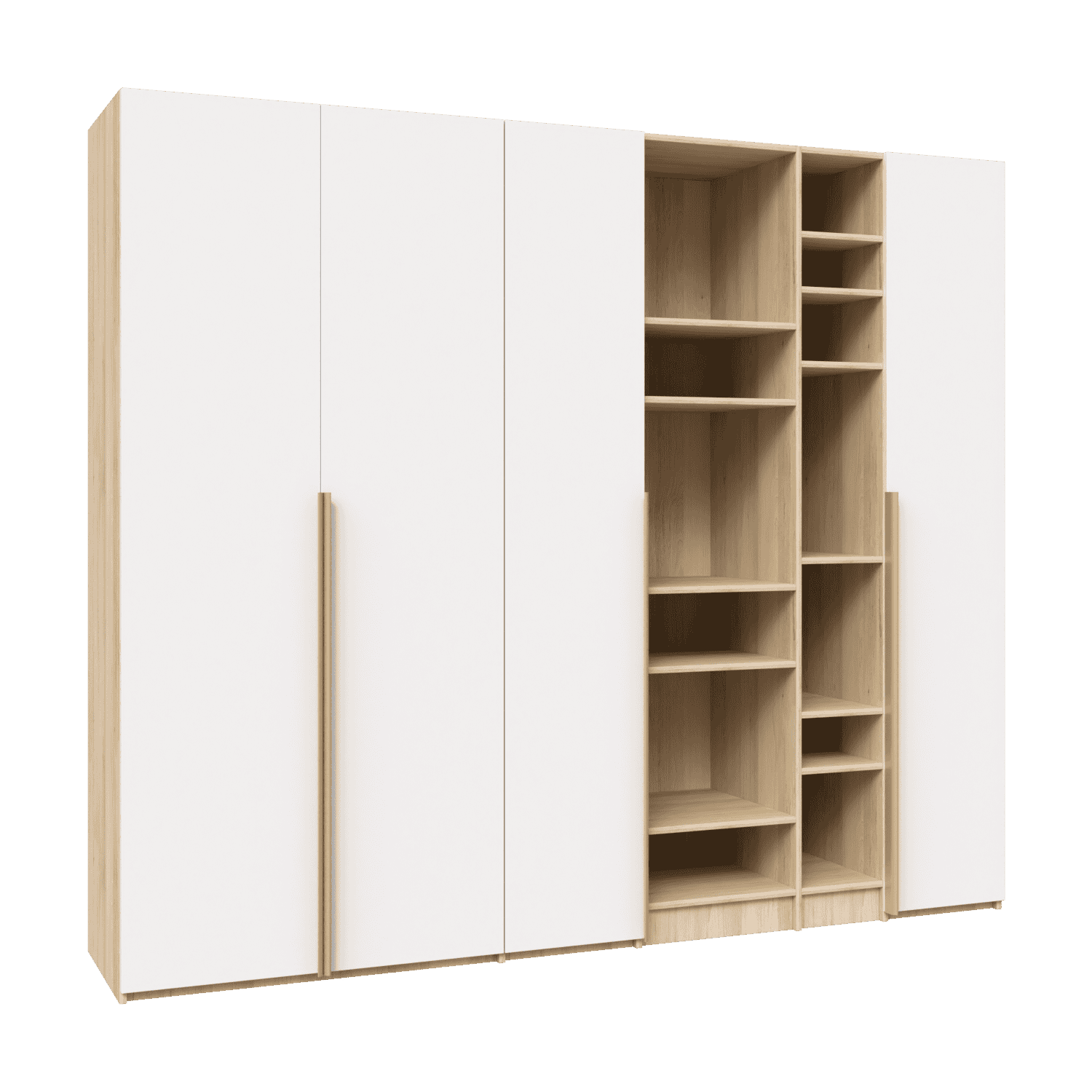 Dressing configurabil cu usi si rafturi din laminat