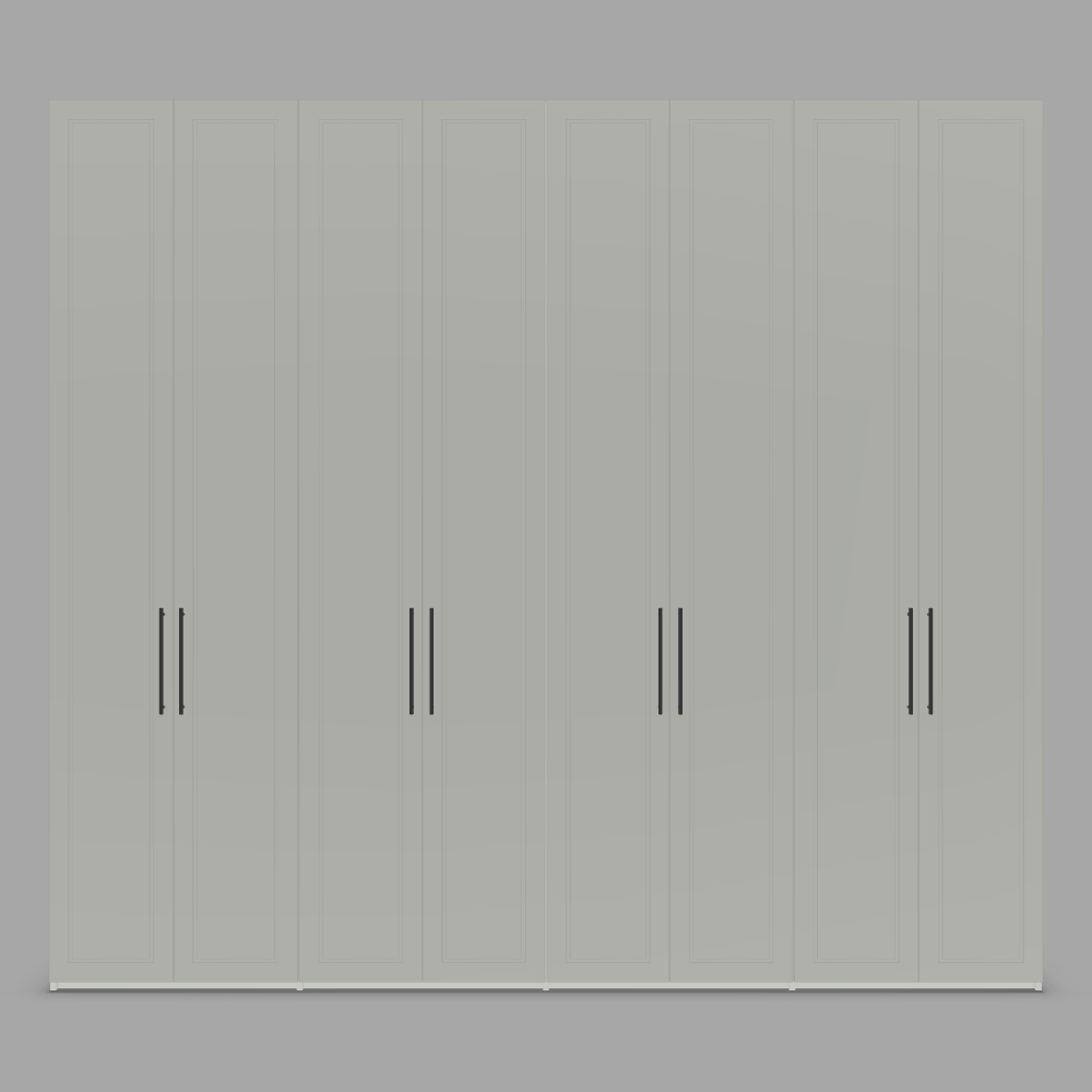 Dressing Configurabil ELYSIA cu 8 uși din MDF vopsit frezat 3