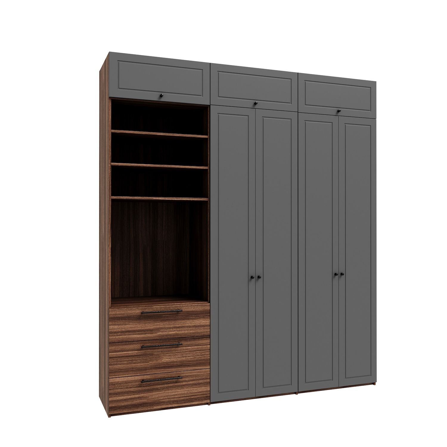 Depozitare CORONA cu usi din MDF si 3 sertare din laminat