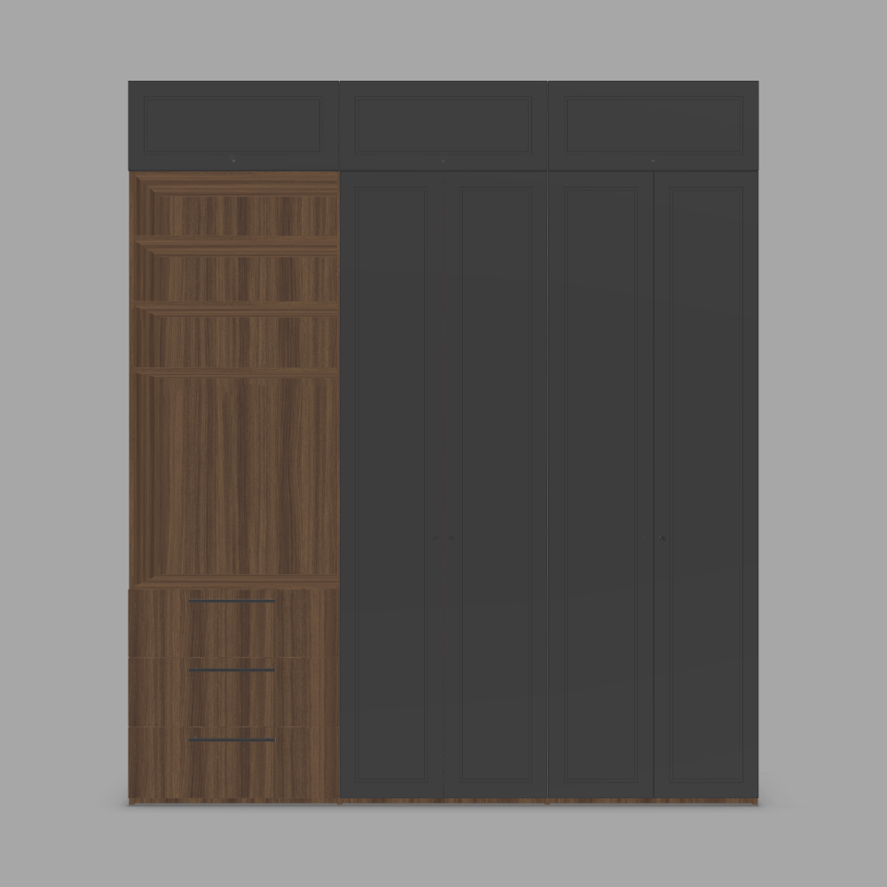 Depozitare Configurabilă CORONA cu usi din MDF si 3 sertare din laminat 3