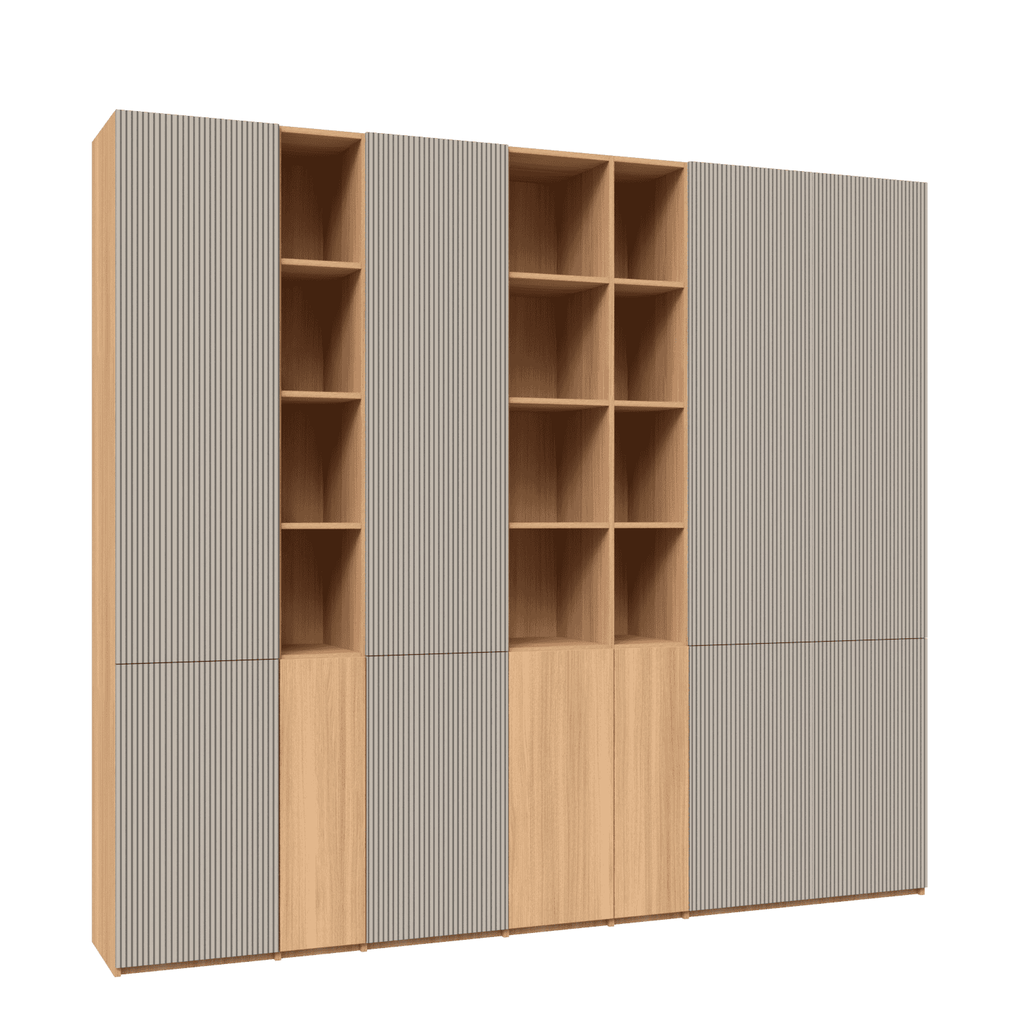Bibliotecă configurabilă cu spațiu de depozitare pentru Living, Birou, Dormitor