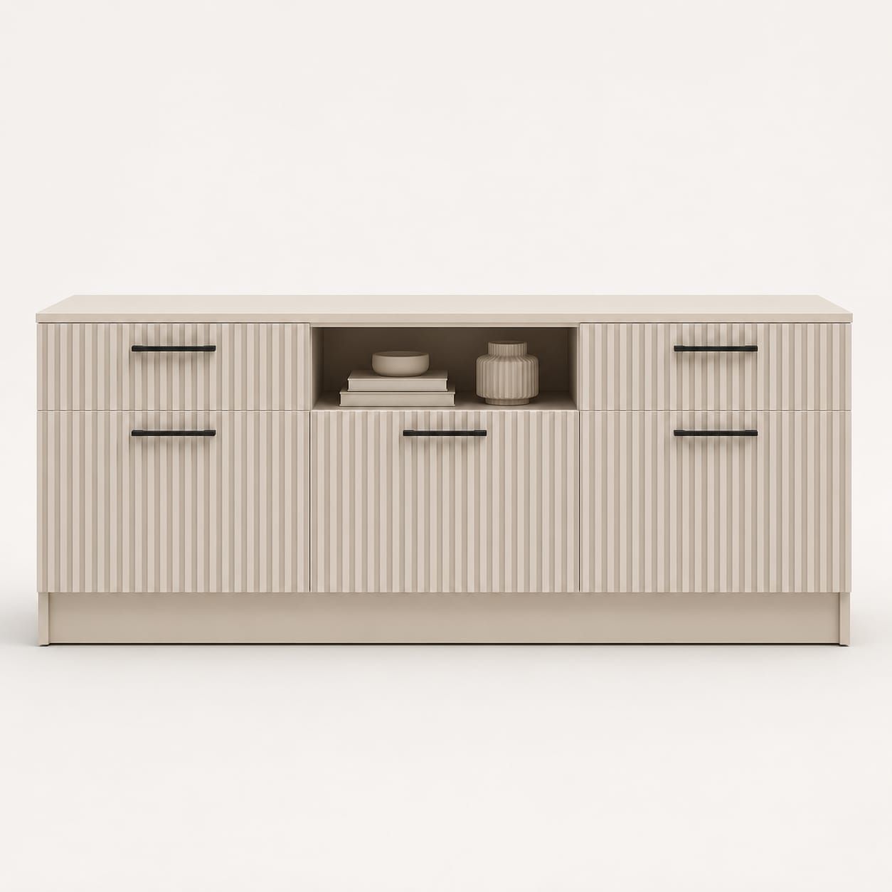 Comoda living configurabila din MDF riflat
