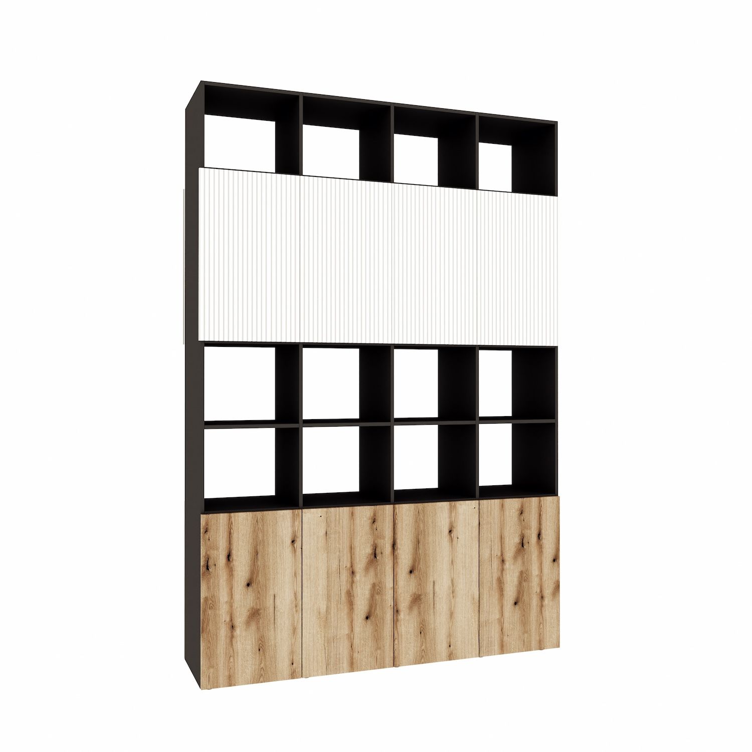Separator de cameră cu uși lemn și MDF Vopsit