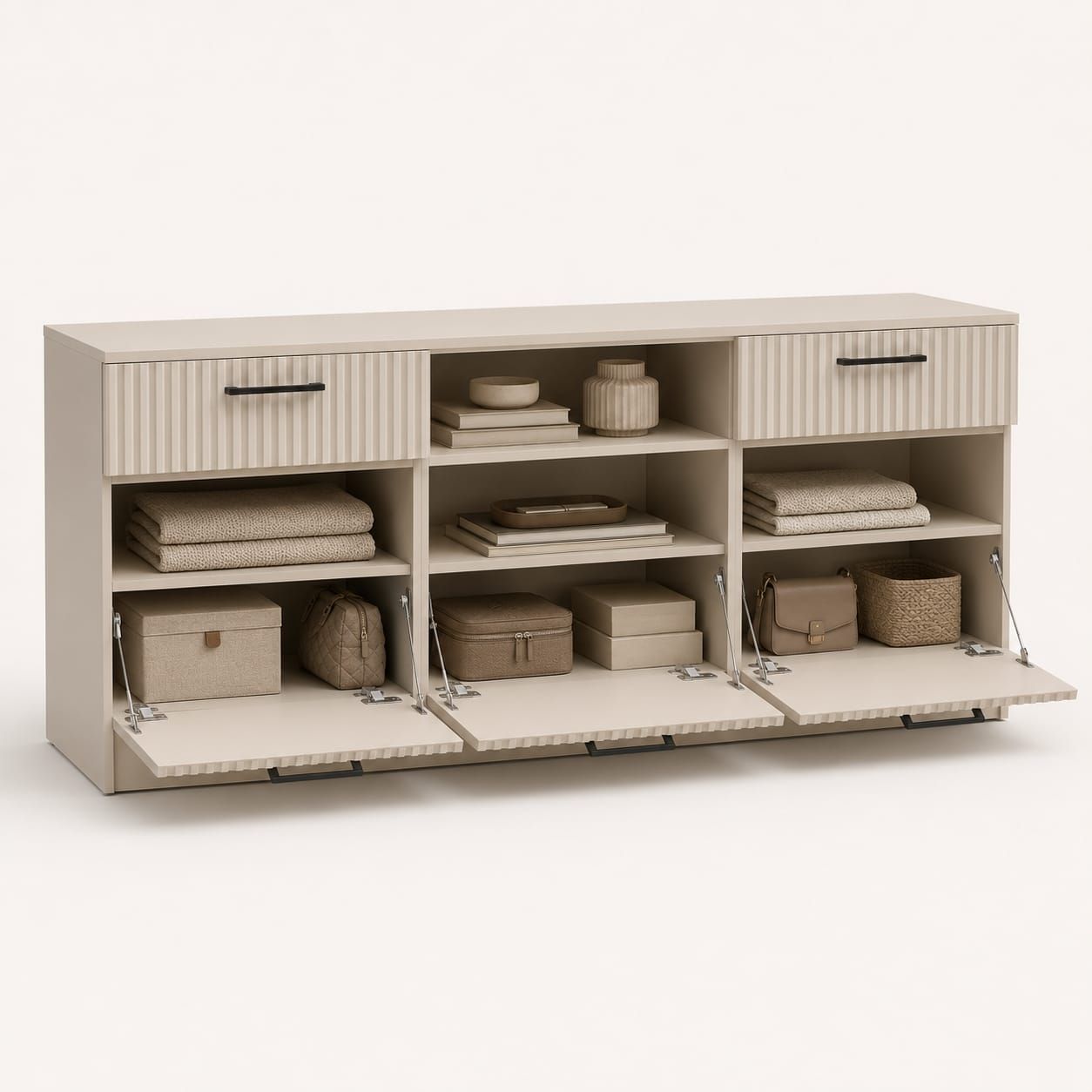 Comoda living configurabila din MDF riflat 3