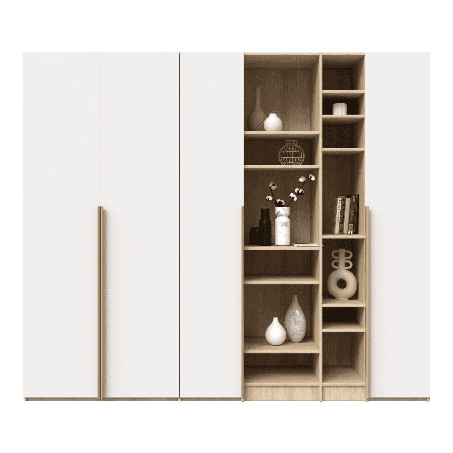 Dressing configurabil cu usi si rafturi din laminat